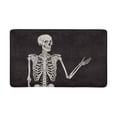 thumbnail image 1 of MKHERT Hipster Human Skeleton Posing Over Black Background Doormat Rug Home Decor Floor Mat Bath Mat 30x18 inch, 1 of 3