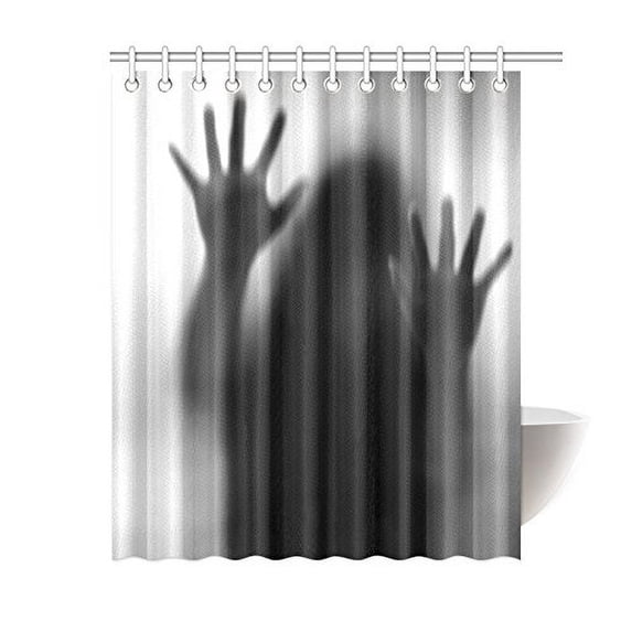 MKHERT Horror Woman Shower Curtain Bath Curtain Waterproof fabric Polyester Curtains 60x72 inch