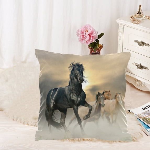 MKHERT Horse Throw Pillowcase Pillow Cover Cushion Couver 18x18 inch
