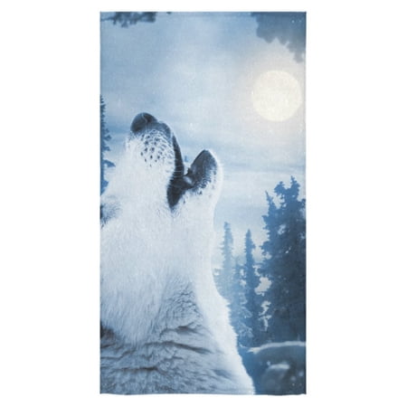 MKHERT Howling To The Moon Bath Towel Hand Towel Shower Towel Washcloth 30x56 inch
