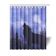 thumbnail image 1 of MKHERT Howling Wolf Polyester Fabric Shower Curtain 60x72 inch, 1 of 2