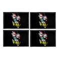 thumbnail image 1 of MKHERT Humorous Christmas Quote Jingle All The Way with Santa Hat Placemats Table Mats for Dining Room Kitchen Table Decoration 12x18 inch,Set of 4, 1 of 4