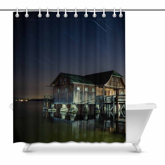 MKHERT Hut Shower Curtain Bath Curtain Waterproof fabric Polyester Curtains 60x72 inch