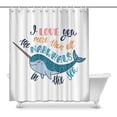 thumbnail image 1 of MKHERT I Love You More Than All The Narwhals tn The Sea Valentine's Day Home Decor Waterproof Polyester Fabric Shower Curtain Bathroom Sets 66x72 inch, 1 of 1