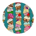 thumbnail image 1 of MKHERT Ice Cream Cake Collection Design Pattern Round Mousepad Mat For Mouse Mice Size 7.87x7.87 inches, 1 of 1