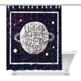 thumbnail image 1 of MKHERT Inspirational Quote Life is Short and The World is Big on Space House Decor Shower Curtain for Bathroom Decorative Bathroom Shower Curtain Set 60x72 inch, 1 of 1