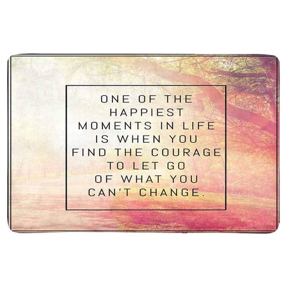 MKHERT Inspirational Quote One of The Happiest Moments Doormat Rug Home Decor Floor Mat Bath Mat 23.6x15.7 inch