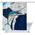 thumbnail image 1 of MKHERT Jumping Atlantic Sailfish Over an Abstract Background Waterproof Fabric Shower Curtain Set for Bathroom 60x72 inch, 1 of 1