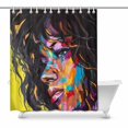 thumbnail image 1 of MKHERT Just Don't Anger Me Painting Abstract Woman Face Portrait Home Decor Waterproof Polyester Bathroom Shower Curtain Bath 66x72 inch, 1 of 1