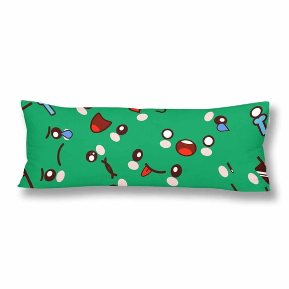 MKHERT Kawaii Expression Body Pillow Pillowcase Pillow Protector Cushion Cover 20x60 Inch