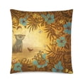 thumbnail image 1 of MKHERT Kitten Flowers Pillow Cases Throw Pillowcase Pillow Cover Cushion Couver 18x18 inch, 1 of 2