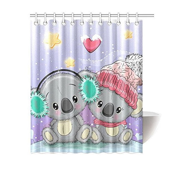 MKHERT Koalas Shower Curtain Bath Curtain Waterproof fabric Polyester Curtains 60x72 inch