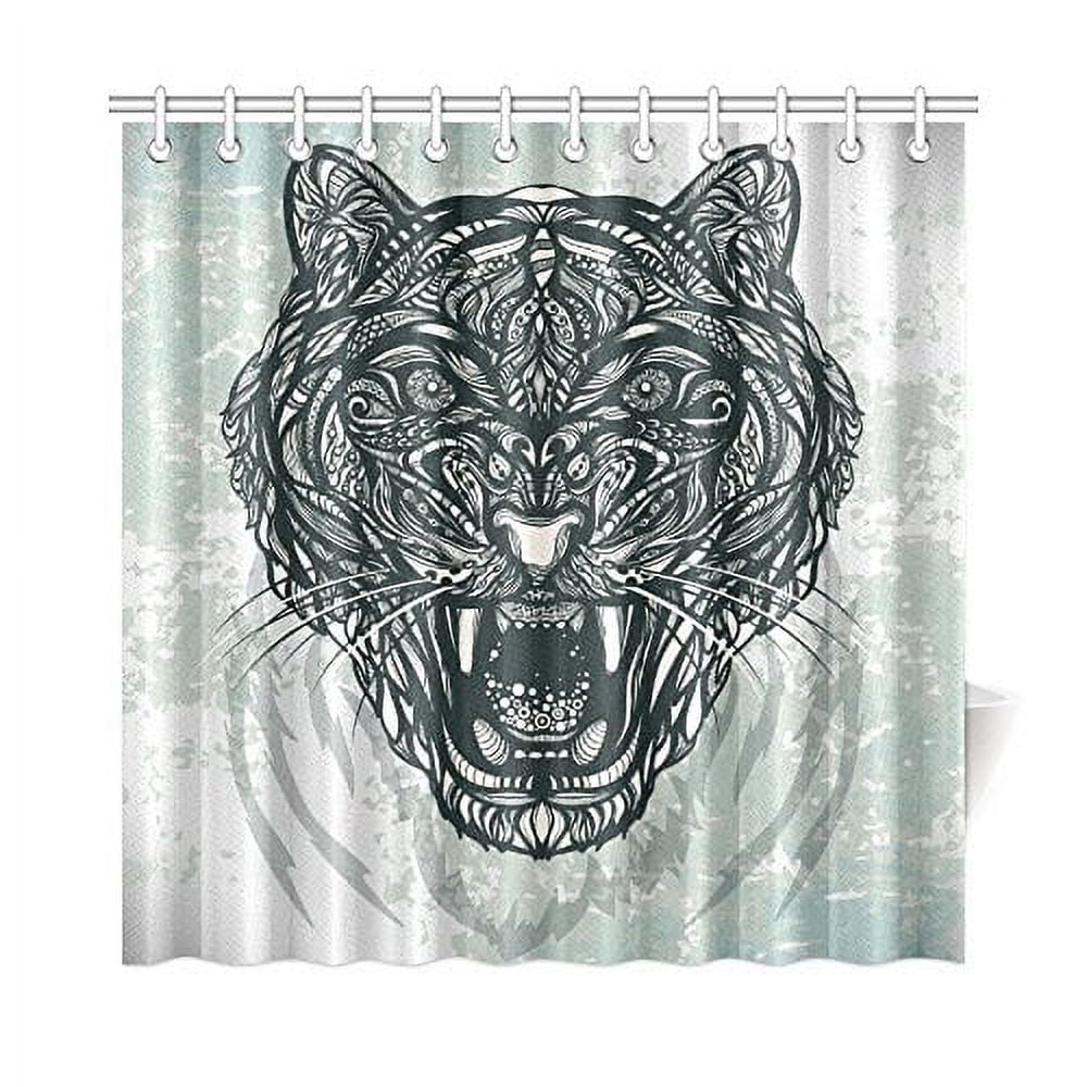 MKHERT Large Size Tiger Shower Curtain Home Decor Bathroom Shower