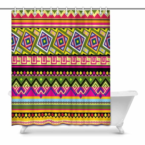 MKHERT Latin American Bathroom Shower Curtain 60x72 inch