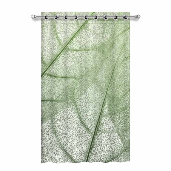 MKHERT Leaf Design Blackout Window Curtain Drapes Bedroom Living Room Kitchen Curtains 52x84 inch