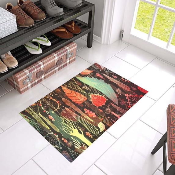 MKHERT Leaf Design Doormat Rug Home Decor Floor Mat Bath Mat 23.6x15.7 inch