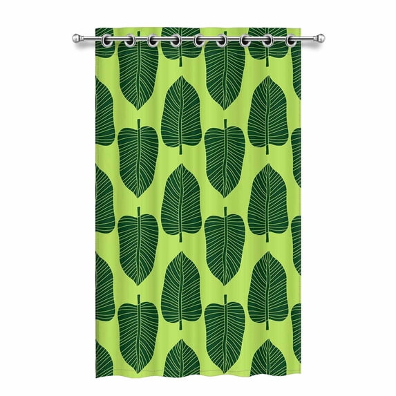 MKHERT Leaves Blackout Window Curtain Drapes Bedroom Living Room Kitchen Curtains 52x84 inch