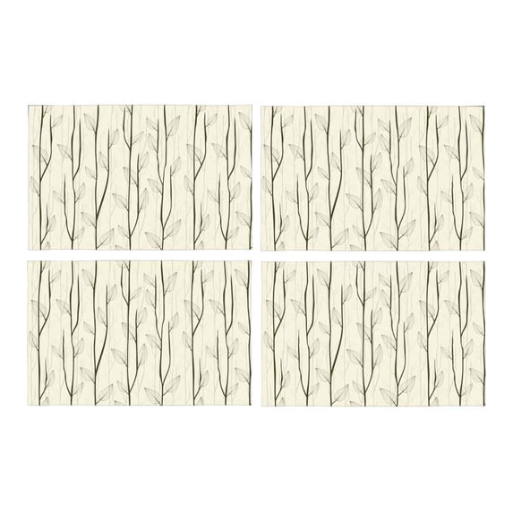 MKHERT Leaves Gorgeous Seamless Vintage Tree Twigs Placemats Table Mats for Dining Room Kitchen Table Decoration 12x18 inch,Set of 4