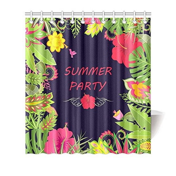 MKHERT Leaves Shower Curtain Waterproof Bath Curtain Decor 66x72 inch