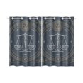 thumbnail image 1 of MKHERT Libra Zodiac Window Curtains Kitchen Curtain Room Bedroom Drapes Curtains 26x39 inch, 2 Piece, 1 of 3