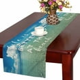 thumbnail image 1 of MKHERT Life Inspirational Quotes with Tropical Ocean Life Is Better at the Beach Table Runner Home Decor for Home Kitchen Dining Wedding Party 16x72 Inch, 1 of 2