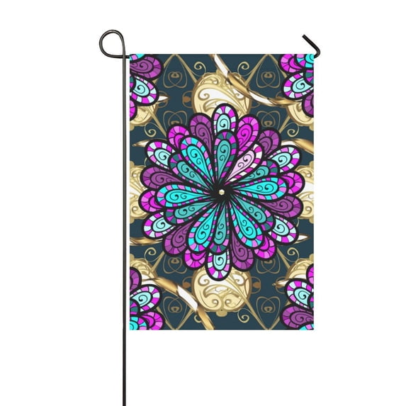 MKHERT Lilac and Pink Flowers Garden Flag Outdoor Flag 12x18 inch