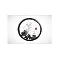 thumbnail image 1 of MKHERT Lotus Flowers in Enso Zen Circle Oriental Ink Painting Placemats Table Mats for Dining Room Kitchen Table Decoration 12x18 inch,Set of 4, 1 of 4