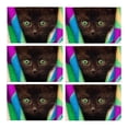 thumbnail image 1 of MKHERT Lovely Black Cat Kitten with Green Eyes Placemats Table Mats for Dining Room Kitchen Table Decoration 12x18 inch,Set of 6, 1 of 4