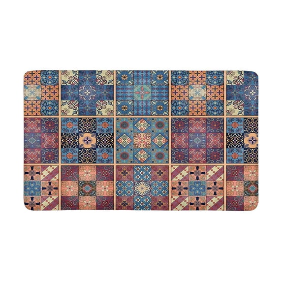 MKHERT Luxury Colorful Vintage Oriental Moroccan Tiles Doormat Rug Home Decor Floor Mat Bath Mat 30x18 inch
