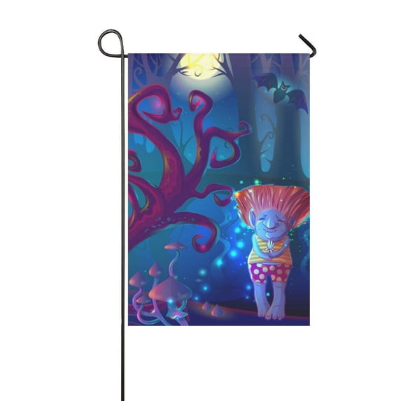 MKHERT Magic Enchanted Forest Garden Flag Banner Decorative Flag for Wedding Party Yard Home Outdoor Decor 12x18 inch