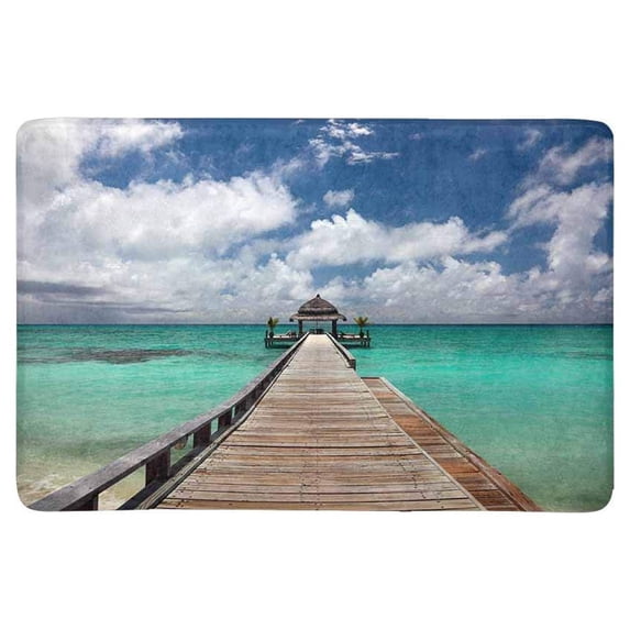MKHERT Maldives Rasdhoo Atoll Kuramathi Island Summer Tropical Resort Doormat Rug Home Decor Floor Mat Bath Mat 23.6x15.7 inch