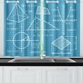 thumbnail image 1 of MKHERT Mathematics Window Curtain Kitchen Curtains Window Treatments 26x39 inch,Set of 2, 1 of 3