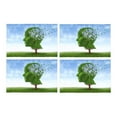 thumbnail image 1 of MKHERT Medical Icon of A Tree Shaped As A Human Head and Brain Losing Leaves Placemats Table Mats for Dining Room Kitchen Table Decoration 12x18 inch,Set of 4, 1 of 4