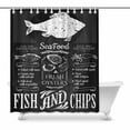 thumbnail image 1 of MKHERT Menu Shower Curtain Bath Curtain Waterproof fabric Polyester Curtains 60x72 inch, 1 of 1