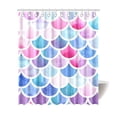 thumbnail image 1 of MKHERT Mermaid Colorful Fish Scale Polyester Fabric Bathroom Shower Curtain 66x72 inch, 1 of 1