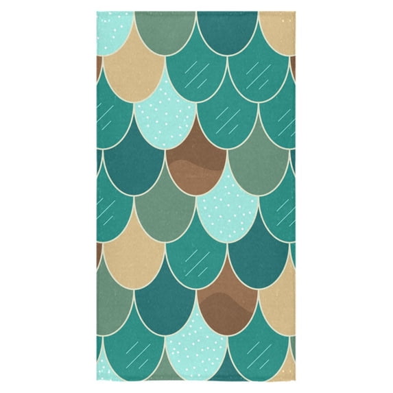 MKHERT Mermaid Scales Bath Towel Hand Towel Shower Towel Washcloth 30x56 inch