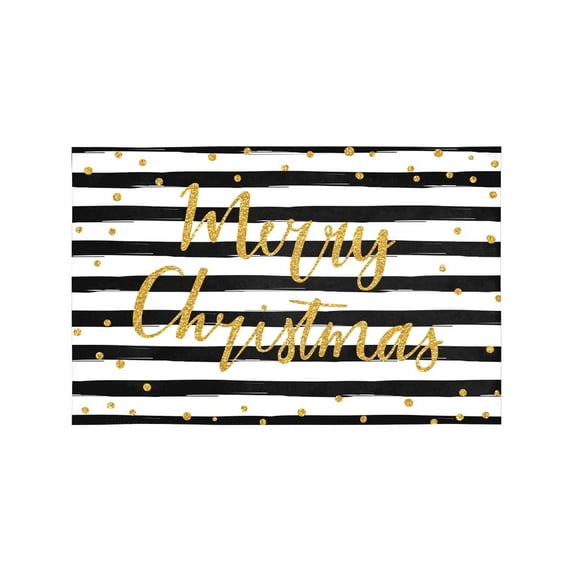 MKHERT Merry Christmas Gold Glittering Lettering Design Placemats Table Mats for Dining Room Kitchen Table Decoration 12x18 inch,Set of 4