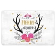 thumbnail image 1 of MKHERT Merry Christmas Retro Hipster Quotes with Antlers and Flowers Doormat Rug Home Decor Floor Mat Bath Mat 23.6x15.7 inch, 1 of 3