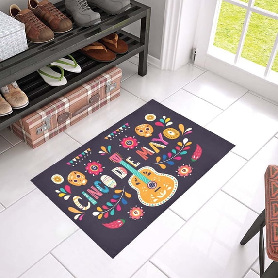 MKHERT Mexican Guitar Doormat Rug Home Decor Floor Mat Bath Mat 23.6x15.7 inch