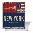 thumbnail image 1 of MKHERT Missouri State Rusty Metal Sign with American Flag Decor Waterproof Polyester Bathroom Shower Curtain Bath Decorations 60x72 inch, 1 of 1