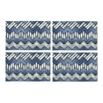 thumbnail image 1 of MKHERT Modern Blue Patchwork in Nautical Chevron and Stripe Style Placemats Table Mats for Dining Room Kitchen Table Decoration 12x18 inch,Set of 4, 1 of 4