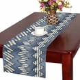thumbnail image 1 of MKHERT Modern Blue Patchwork in Nautical Chevron and Stripe Style Table Runner Home Decor for Wedding Banquet Decoration 16x72 Inch, 1 of 2