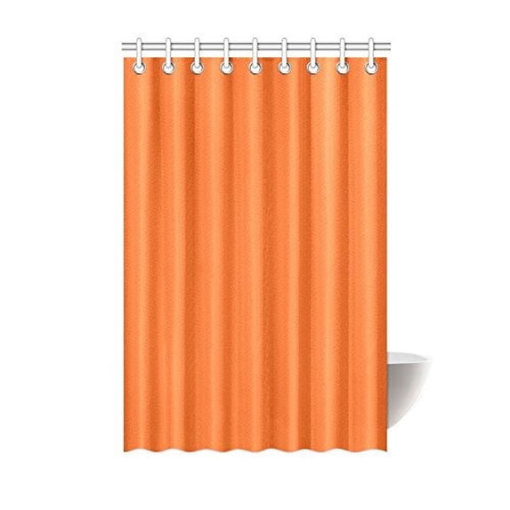 MKHERT Modern Minimalist Solid Orange Polyester Fabric Bathroom Shower Curtain 48x72 inch