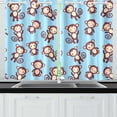 thumbnail image 1 of MKHERT Monkey Window Curtain Kitchen Curtains Window Treatments 26x39 inch,Set of 2, 1 of 3