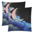 thumbnail image 1 of MKHERT Moon And Clouds Pillowcase Pillow Protector Cushion Cover 18x18 inch,Set of 2, 1 of 3