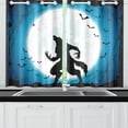 thumbnail image 1 of MKHERT Moon On Blue Sky and Werewolf Window Curtain Kitchen Curtains Window Treatments 26x39 inch,Set of 2, 1 of 3