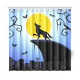 thumbnail image 1 of MKHERT Moon With Wolf Shower Curtain Home Decor Bathroom Shower Curtain 66x72 inch, 1 of 1