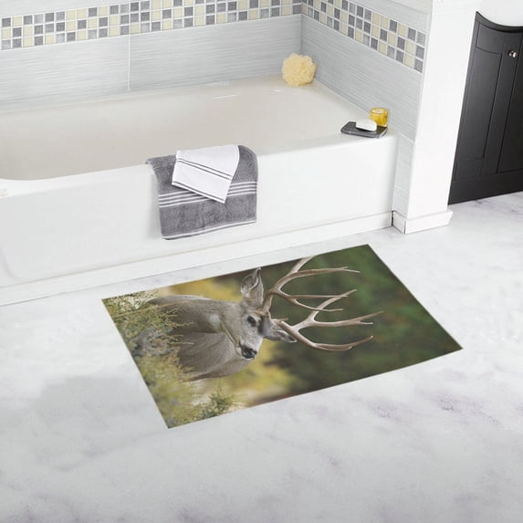 MKHERT Mule Deer Doormat Non-slip Bath Mat Floor Mat 30x18 inch