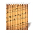 thumbnail image 1 of MKHERT Music Notes Polyester Fabric Shower Curtain 60x72 inch, 1 of 2