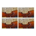 thumbnail image 1 of MKHERT Musical Curves Violin Against Music Notes Placemats Table Mats for Dining Room Kitchen Table Decoration 12x18 inch,Set of 4, 1 of 4